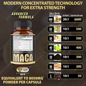 Capsule 150 di vendita a caldo <span class=keywords><strong>Maca</strong></span> Root capsule Private Label Adult Energy Booster Natural Power Healthcare integratore forte <span class=keywords><strong>Maca</strong></span> - Product Image 3