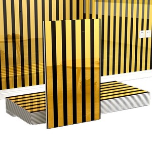 Venta Directa de Fábrica, 2 Tipos de Papel Tapiz Autoadhesivo Engrosado de 2.5 mm con Estampado Dorado, Franja de Rejilla XPE/PVC Impermeable - Product Image 5