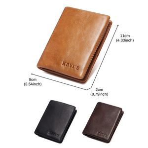 Billetera <span class=keywords><strong>de</strong></span> cuero genuino para hombre, tarjetero <span class=keywords><strong>de</strong></span> alta calidad, suave, a la moda, venta al por mayor - Product Image 5