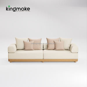 Conjunto de Sofás de Jardim em Madeira de Teak de Alta Qualidade para Hotéis, Móveis de Pátio Externo com Almofadas - Product Image 2