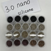 3,0x1,5x1,6mm 8 Farben Versand fertige Haar verlängerung perlen mit Silikon-Mikro perlen