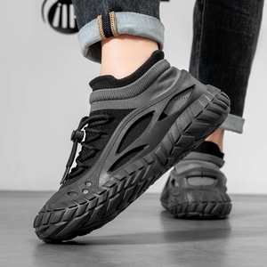 Chaussures pour hommes respirantes en maille beige/vert armée 2026 pour le commuting et le sport, avec amorti pour hommes - Product Image 6
