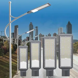 Luz de rua IP66 de alumínio para uso exterior, eficiência de alta luminosidade, à prova d'água, lâmpada LED IP65 50 100 150 200w