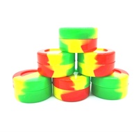 Conteneur en silicone rond antiadhésif de 3 ml, 5 ml, 7 ml, 10 ml, boîte de rangement pour herbes, accessoires pour fumeurs
