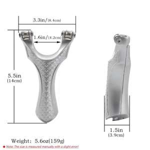 Color plata buena textura hecha en China Slingshot Bipod-Rack Senapan Wolfking <span class=keywords><strong>Trex</strong></span> Slingshot SL V52 para juegos de caza al aire libre - Product Image 3