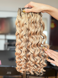 Новинка 2026: Наращивание волос на клипсах из 80% натуральных необработанных волос Double Drawn для салонов красоты (для белых женщин) - Product Image 2