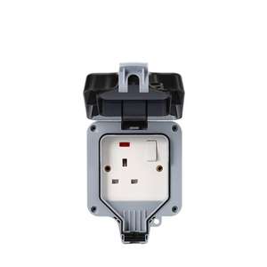 IP66 आउटडोर वाटरप्रूफ सिंगल ब्रिटिश स्विच सॉकेट बॉक्स के साथ प्रकाश 16a 250v बाथरूम दीवार के लिए - Product Image 3
