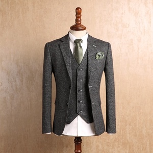 Nuovo arrivo Classic Elegant Blue MTM su misura <span class=keywords><strong>abiti</strong></span> da <span class=keywords><strong>uomo</strong></span> abito doppiopetto in lana abito da lavoro da <span class=keywords><strong>uomo</strong></span> su misura personalizzato - Product Image 4