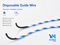 Ensemble d'instruments VeriMed certifiés CE Classe II avec guide-wire hydrophile à pointe droite/angulaire pour endoscopie biliaire et urologique