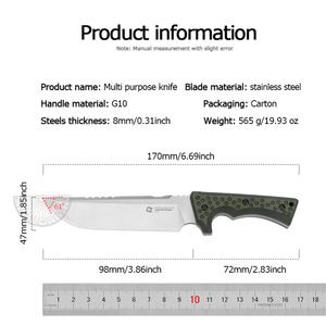 มีด战术 LOTUS ปรับแต่งได้ คุณภาพสูง ใบมีดเหล็กกล้าไร้สนิม ด้ามจับ G10 อเนกประสงค์ สำหรับงานอุตสาหกรรม พร้อมปลอกมีด K  แบบ DIY OEM 1 - Product Image 6