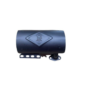 GX160 Rammer Uitlaatdemper Zwart Staal Cilindrische Uitlaatdemper Hete Waarschuwing 4-Gats Bevestigingsflens Benzine Motor Reserveonderdeel - Product Image 1