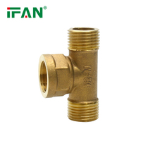 Raccord de tube en laiton IFANPLUS 1/2 "raccords de plomberie en laiton FMF Tee