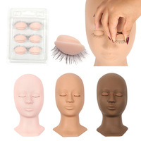 Outil professionnel de formation de Massage en Silicone souple, outil de formation de maquillage des cils, Mannequin de tête, poupée de maquillage