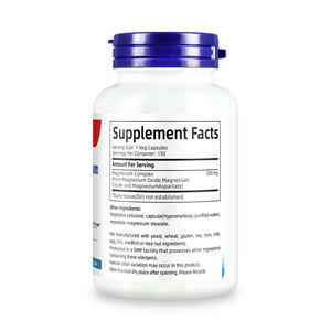 Drievoudig Magnesiumcomplex 500Mg Magnesiumcitraat, Oxide En Aspartaat Voor Spierontspanning Slaap Gezondheid 150 Capsules - Product Image 2