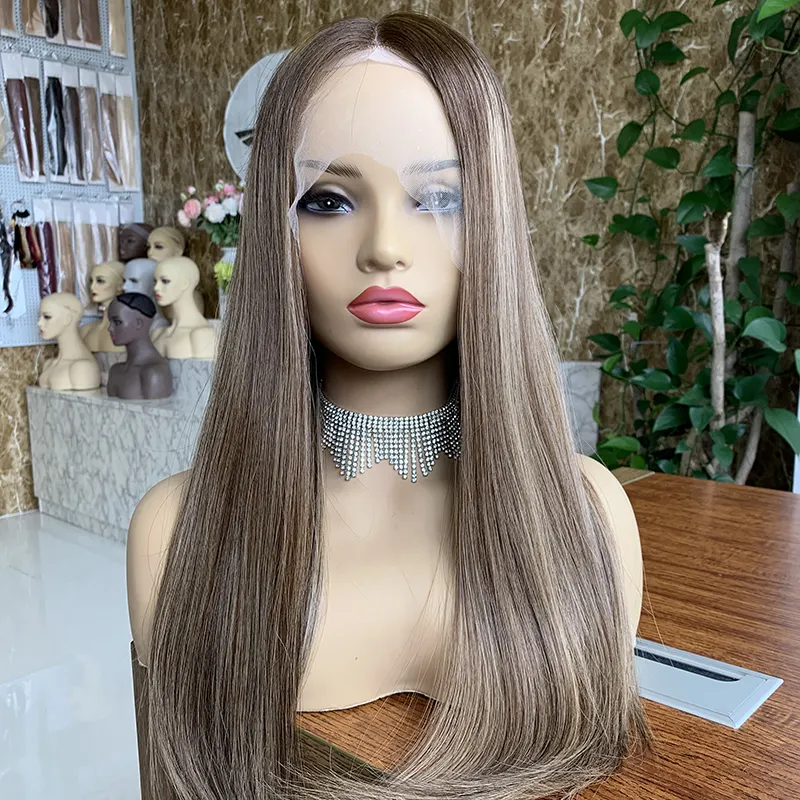 Perruque lace front wig Offre Spéciale naturelle vierge hd – Beauty girl hair, cheveux humains longs décolorés, nœuds invisibles, perruques pour femmes blanches