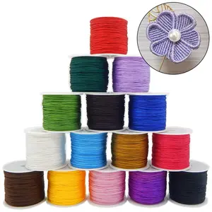 Dây Nylon 50 Mét 0.8Mm Dây Bện Dây Bện Dây Vòng Tay Vòng Cổ Tua Rua Nút Trung Quốc Đồ Dùng Làm Trang Sức Tự Làm