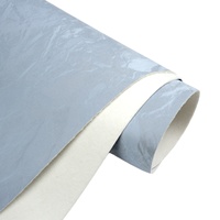 Nouveau tissu en cuir PU souple de 1,0 mm avec dos en feutre, texture de soie chinoise, cuir artificiel pour sac à main