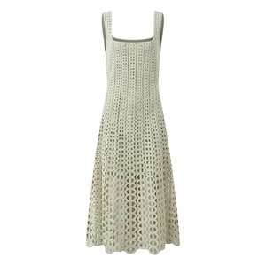 ODINA Eleganti Top Corti alla Moda con Strass, Copricostume all'Uncinetto Senza Maniche, Set Due Pezzi <span class=keywords><strong>in</strong></span> <span class=keywords><strong>Maglia</strong></span> Traforata, Abiti Lunghi - Product Image 4