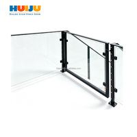 HJ Designs de Balcons Modernes : Balustrade en Verre Sans Cadre en Acier Inoxydable, Garde-corps de Piscine en Verre avec Fixation par Spigot