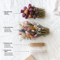 Vente en gros de plantes séchées naturelles pour arrangements floraux de mariage, roses séchées pour demoiselles d'honneur, fleurs de mariée, bouquet de mariée