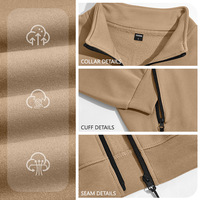 Blouson bomber zippé pour homme, coupe slim, col montant, en tissu brossé, épais, style américain, hiver, normcore/minimaliste, transfrontalier