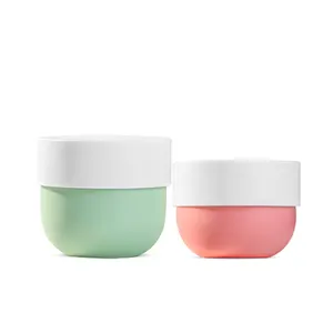 Body Butter Scrub Containers 250Ml 300Ml Wit Roze Kom Vorm Pp Plastic Gezicht Body Scrub Botercontainer Pot Haarmasker Potten