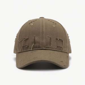 Venta al por mayor Unisex ajustable bordado Logo Vintage sombrero apenado papá sombrero 100% algodón gorra de béisbol personalizada - Product Image 2