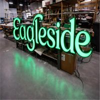 Letrero Luminoso Frontal Daco, Diseño Gratuito, OEM/ODM, Letrero Publicitario con Iluminación Frontal para Tiendas, IP65, Decoración para Hospitales