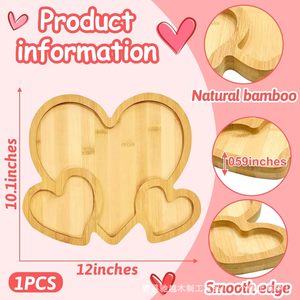 Wooden Heart Shaped Tray For Fruit Dessert Serving Platter <b>Party</b> <b>Table</b> Decor - Product Image 4