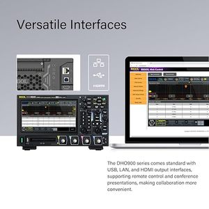 Oscilloscope numérique RIGOL DHO924S 4 canaux 250 MHz Résolution verticale 12 bits Fréquence d'échantillonnage 1,25 GSa/s Générateur de signaux intégré - Product Image 3