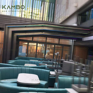 Enceinte extérieure moderne en aluminium pour véranda, porche de patio mobile électrique, structures rétractables, maison en verre pour l'extérieur - Product Image 5