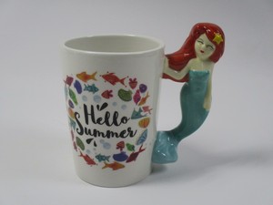 Tasse sirène 3D personnalisée avec logo personnalisé d'usine Tasse à <span class=keywords><strong>café</strong></span> en céramique 17oz avec poignée de princesse Cartoon Souvenirs d'été - Product Image 4