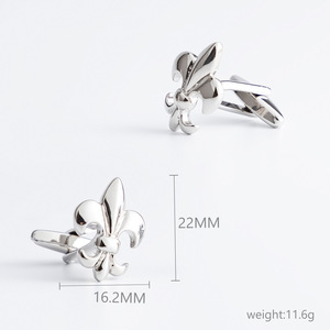 <span class=keywords><strong>Gemelli</strong></span> eleganti a forma di iride d'argento <span class=keywords><strong>con</strong></span> elegante Design del polsino della camicia nuovo placcato per l'anniversario della festa regalo di fidanzamento - Product Image 3