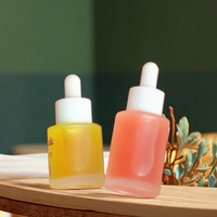 Bouteille vide 30ml 50ml 100ml givré Transparent sérum compte-gouttes teinture bouteilles cosmétiques pour emballage en verre d'huile essentielle