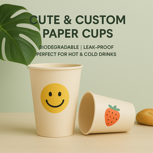 Wholesale Factory 12 8 oz Hot <strong>Cups</strong> Coffee Shops Office Takeaway Heat Resistant <strong>Custom</strong> <strong>Paper</strong> Drinking <strong>Cups</strong> - Product Image 5