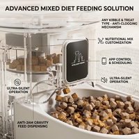 Distributeur automatique de nourriture pour animaux de compagnie intelligent WiFi en plastique solide 4L, distributeur de nourriture pour chats et chiens avec voix, vidéo et minuterie