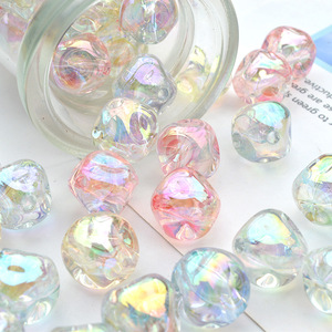 2025 DIY UV-Coated Transparent Irregular-Shaped FIG <b>Beads</b> Lucite Handmade Accessories Bracelets Mobile Acrylic <b>Plastic</b> Lucite - Product Image 1