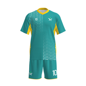 Conjunto Deportivo de Fútbol Teal 2026 MYTH <span class=keywords><strong>STAR</strong></span> con Puntos Degradados, Uniforme de Entrenamiento Personalizado con Tecnología de Absorción de Humedad - Product Image 3
