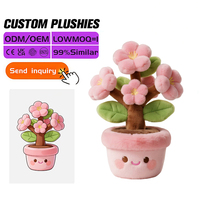 Jouet en peluche fleur de pêcher personnalisé CE EN71 ASTM avec rembourrage en coton et en coton PP pour la décoration de la pièce, design unique