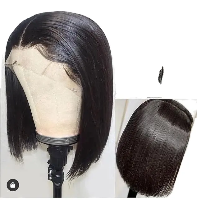 Piexie short cut 13x4 Lace Frontal bob Wigs for Black Women Bob Lace Front Wigs Human Hair Pre Plucked Natural color 8 to 16inch