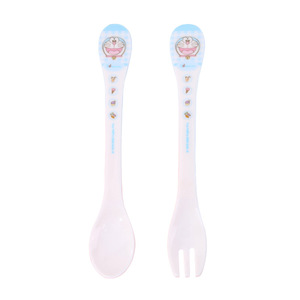 Wuhe Children's Fork And Spoon Set Melamine Hello Kitty Doraemon Style 2-4 Years Learning To Eat - Product Image 5
