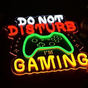 Décoration murale <span class=keywords><strong>Internet</strong></span> Cafe Led Sign Man Cave Decor Room I Am Gaming Neon Signs Do Not Disturb Game Room Display LED Neon Lights - Product Image 1
