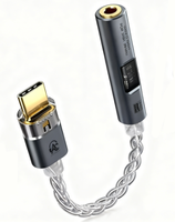 Décodeur audio USB C HiFi YUCHEN YC-23BA-1 de qualité supérieure, amplificateur avec prise casque 3,5 mm pour le jeu, la musique et le streaming, noir