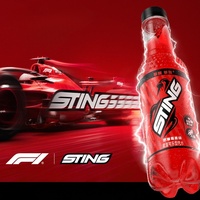 Boisson énergisante Sting en gros, bouteille de 350 ml, boisson énergisante gazeuse, saveur baies rouges, boissons non alcoolisées