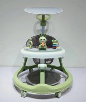Déambulateur multifonction réglable anti-basculement et anti-jambes en O pour bébé, poussette pliable pour apprendre à marcher