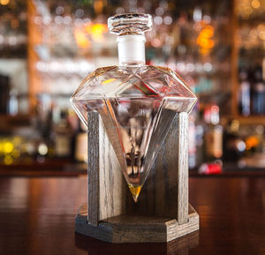 750ml 700ml 1000ml bouteille de décanteur de vin en verre en forme de diamant de luxe pour liqueur X.O whisky rhum Bourbon vodka <span class=keywords><strong>tequila</strong></span> - Product Image 4