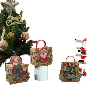 <span class=keywords><strong>Nouvelle</strong></span> veille de Noël pour boîte-cadeau Apple Boîte à bonbons en papier à main avec couverture rigide pour le stockage de livres ou les cadeaux - Product Image 1