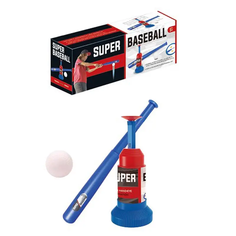 Sport Honkbal Speelgoed T-Bal Pitching Machine Met 3 Plastic Ballen 1 Bat En Bal Launcher Kinderen Outdoor Play oefening Batting Vaardigheid