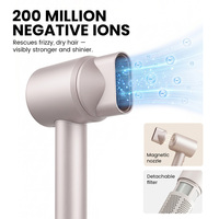Sèche-cheveux électrique numérique intelligent à grande vitesse 1600W avec écran LCD, professionnel, avec diffuseur et ionique pour le coiffage des cheveux bouclés, usage domestique