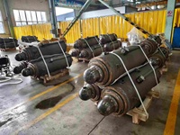 Vérin hydraulique télescopique robuste avec tige de piston en acier chromé dur pour machines minières et camions-bennes